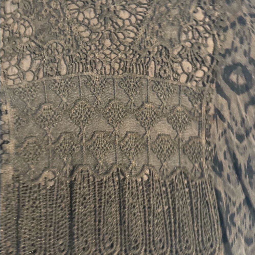 Day trip, cow, print blouse with crisscross back and tie front